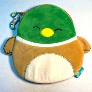 Squishmallow Avery The Mallard Duck Pencil Case/ Coin Purse Super  Soft + Zipper